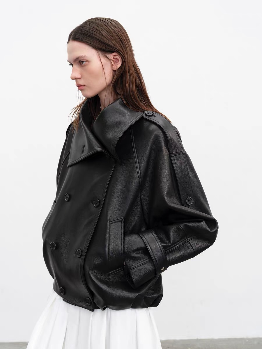 Down Jacket Packable - Veste en cuir véritable tendance pour