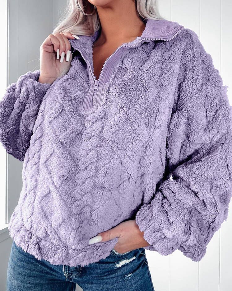 Sweat-shirt décontracté ample  - Sherpa Hoodie Fleece avis et prix