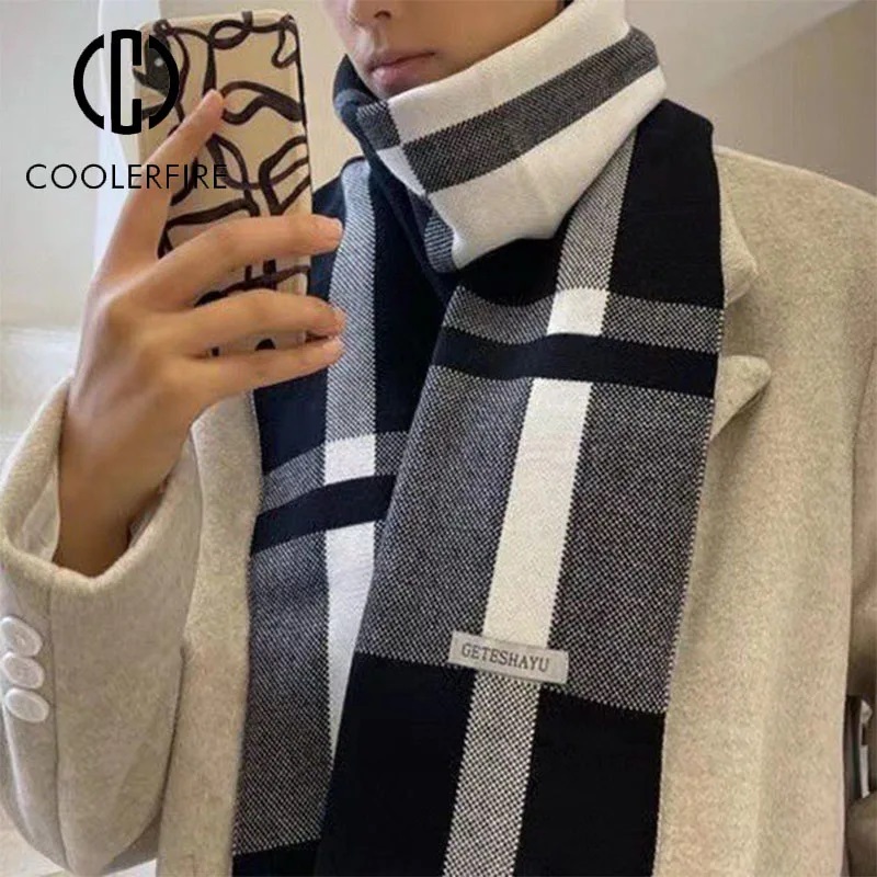 Nouveau hiver hommes écharpe g - Wool Scarf Men avis et prix